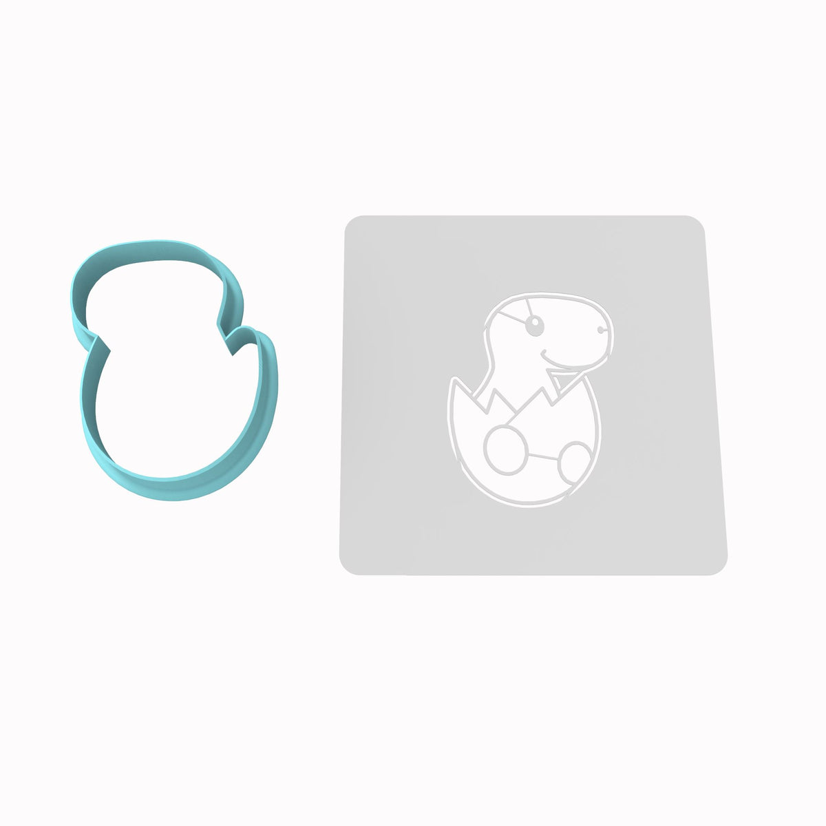 Dinosaur Egg Hatching Cookie Cutter | Stamp | Stencil #1