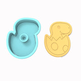 Dinosaur Egg Hatching Cookie Cutter | Stamp | Stencil #1