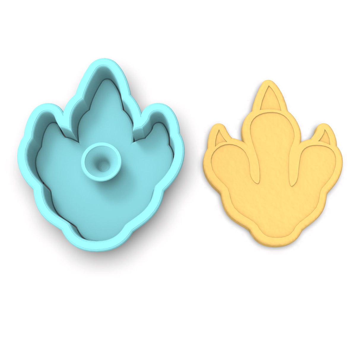 Dinosaur Footprint Cookie Cutter | Stamp | Stencil #1