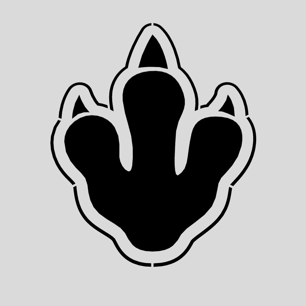 Dinosaur Footprint Cookie Cutter | Stamp | Stencil #1