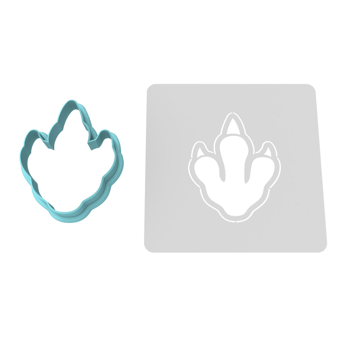 Dinosaur Footprint Cookie Cutter | Stamp | Stencil #1