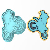 Dirt Bike Rider Cookie Cutter | Stamp | Stencil #1