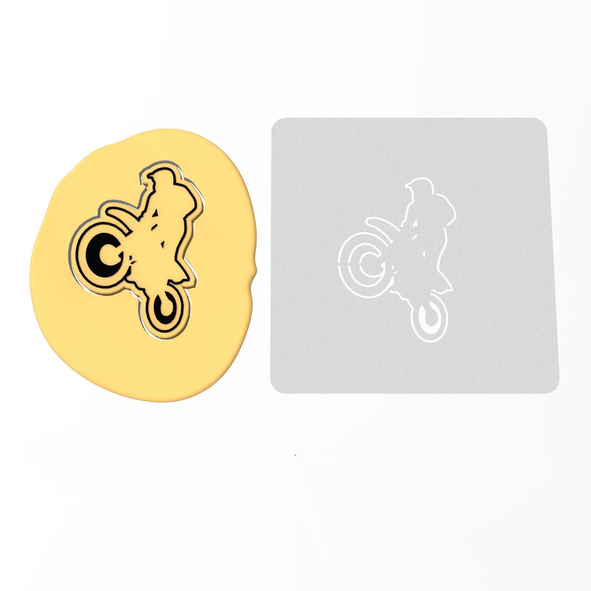Dirt Bike Rider Cookie Cutter | Stamp | Stencil #1
