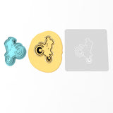 Dirt Bike Rider Cookie Cutter | Stamp | Stencil #1
