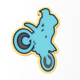 Dirt Bike Rider Cookie Cutter | Stamp | Stencil #1
