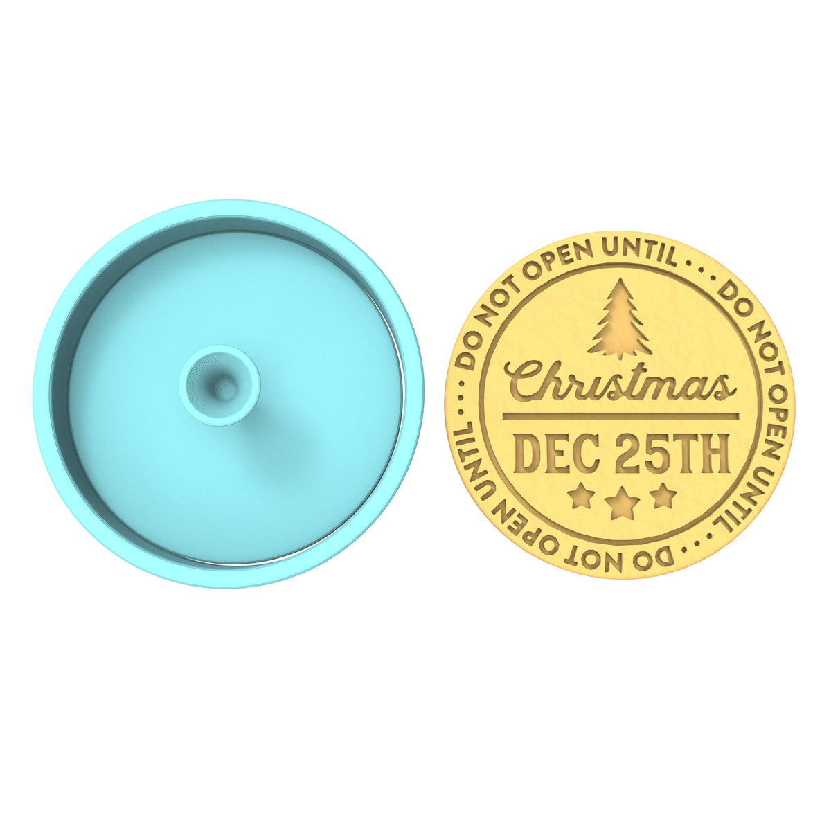 Do Not Open Until Christmas Cookie Cutter | Stamp | Stencil #1