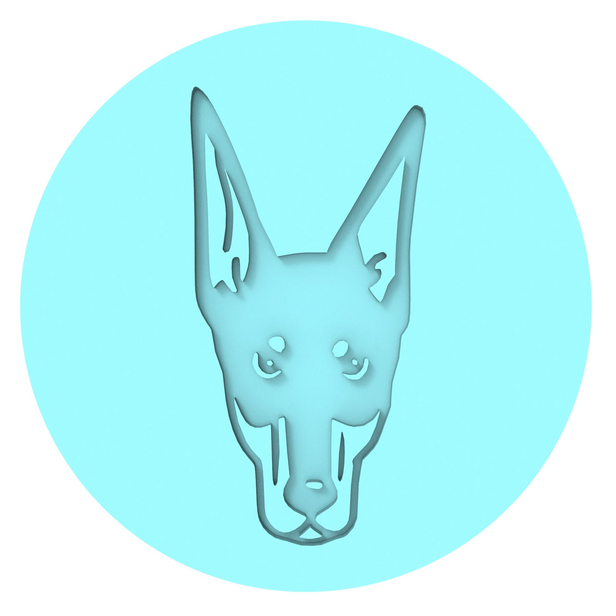 Doberman Pinscher Cookie Cutter | Stamp | Stencil #1 Animals & Dinosaurs Cookie Cutter Lady MINI - 2 Inches (5cm) Debosser ONLY 