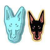 Doberman Pinscher Cookie Cutter | Stamp | Stencil #1 Animals & Dinosaurs Cookie Cutter Lady MINI - 2 Inches (5cm) **BUNDLE** Cutter + Stamp 