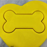 Dog Bone Cookie Cutter Outline #2 Short - Dogs & Cats