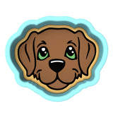 Dog Face Cookie Cutter | Stamp | Stencil #A Animals & Dinosaurs Cookie Cutter Lady 