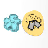 Dog Tag Cookie Cutter | Stamp | Stencil #1