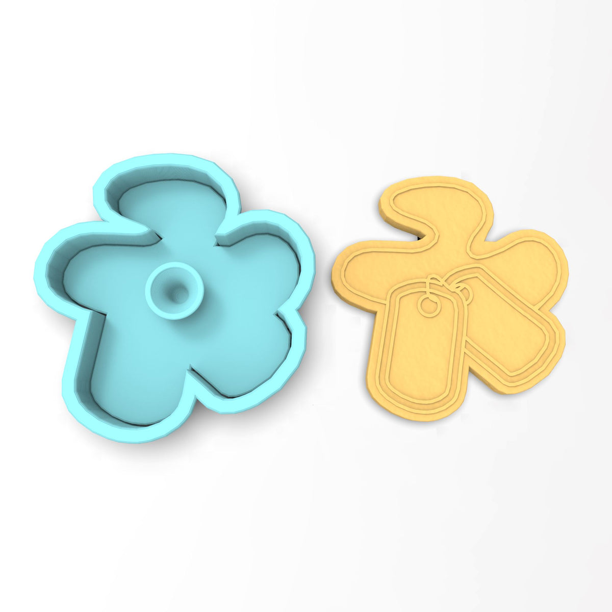 Dog Tag Cookie Cutter | Stamp | Stencil #1