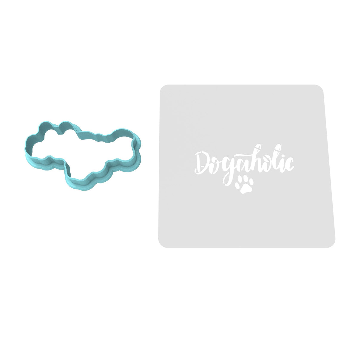 Dogaholic Cookie Cutter | Stamp | Stencil #1