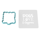 Dogs Love and Happiness Cookie Cutter | Stamp | Stencil #1