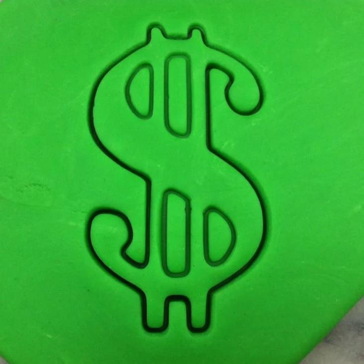 Dollar Sign Cookie Cutter