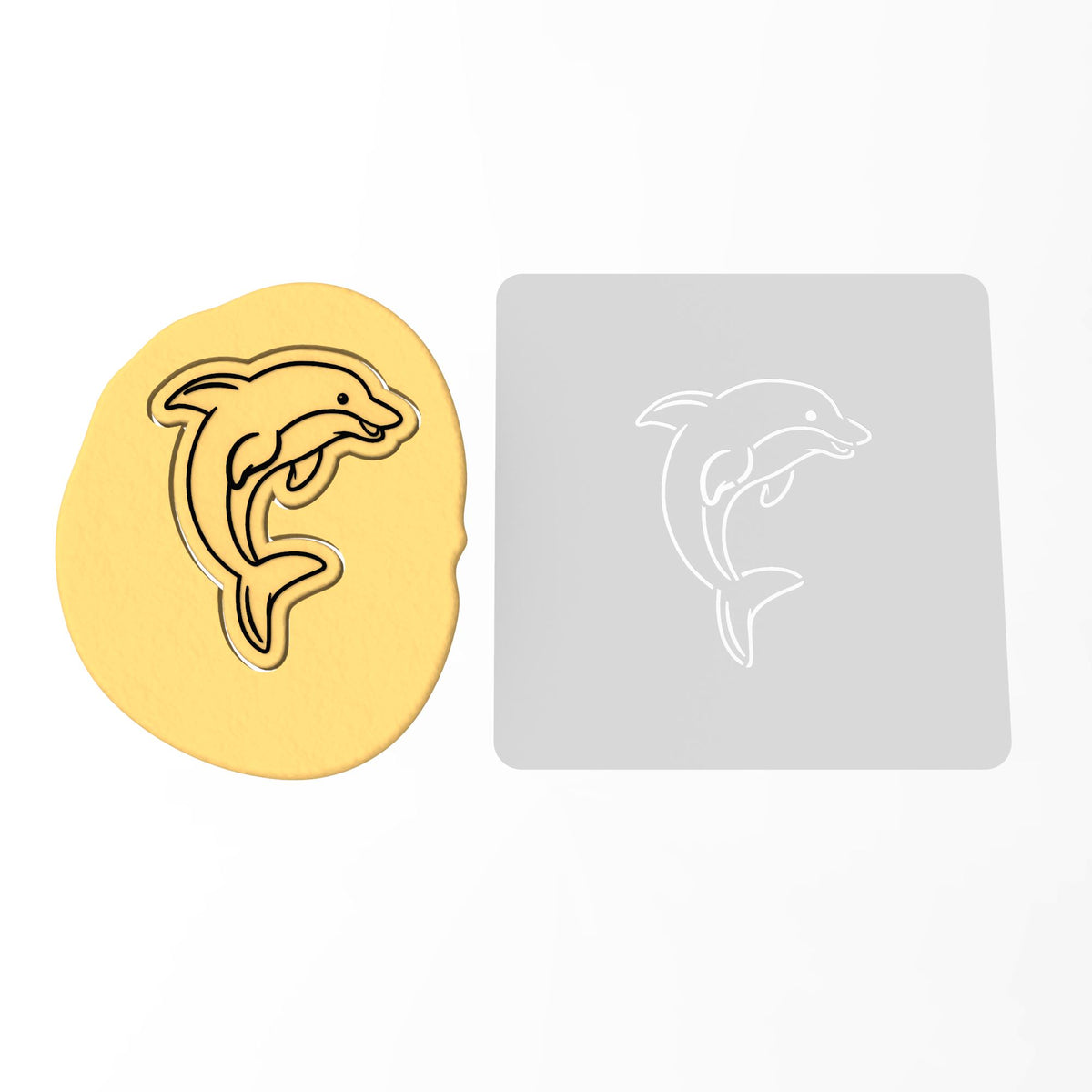 Dolphin Cookie Cutter | Stamp | Stencil #1