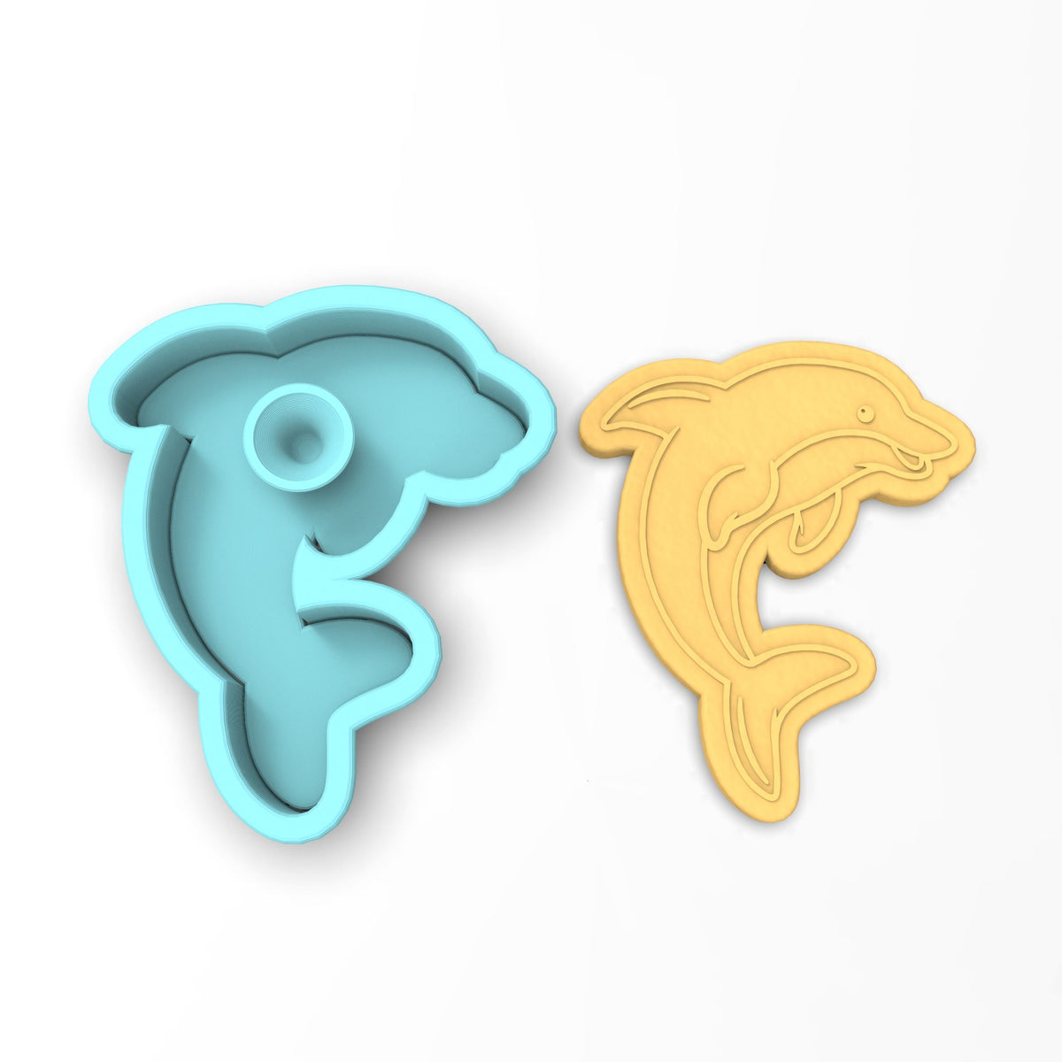 Dolphin Cookie Cutter | Stamp | Stencil #1