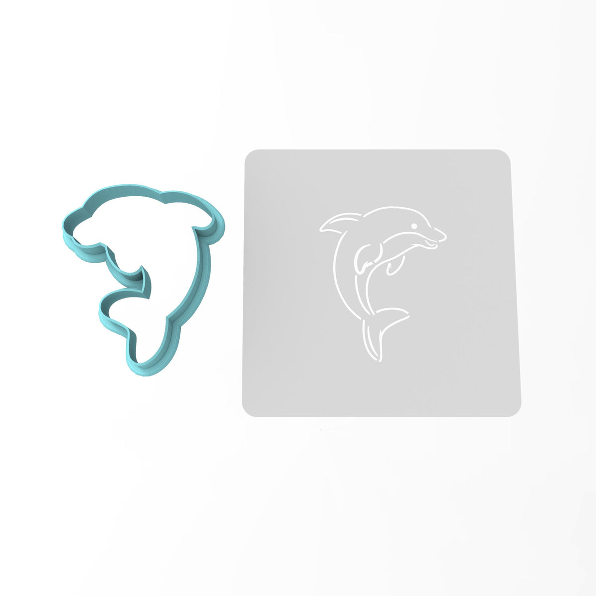 Dolphin Cookie Cutter | Stamp | Stencil #1