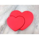 Double Heart Cookie Cutter  Outline & Stamp