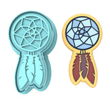 Dream Catcher Cookie Cutter | Stamp | Stencil #1 Boys/ Army / Outdoorsman Cookie Cutter Lady 2 Inch Small Cupcake Cutter + Stamp No