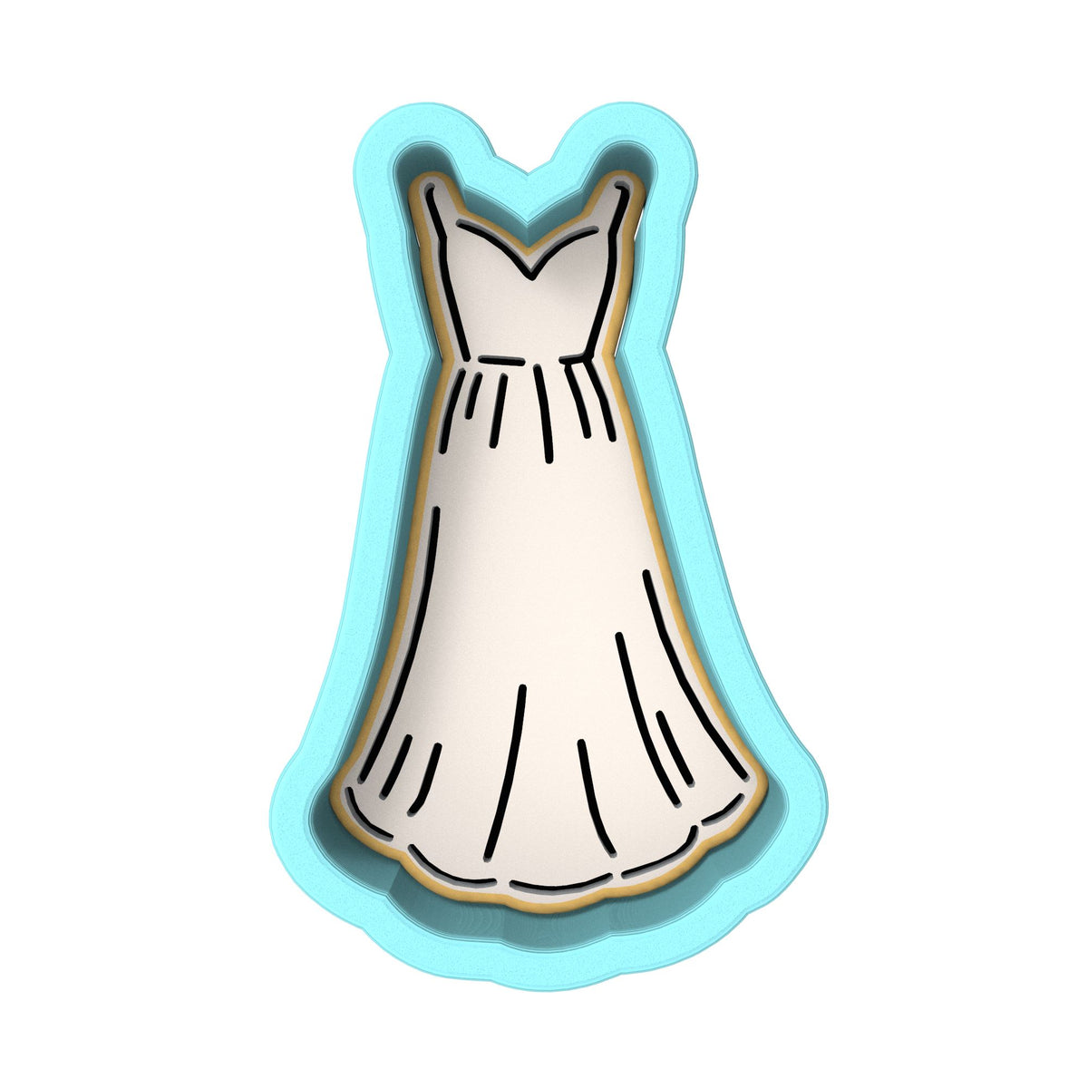 Dress Cookie Cutter | Stamp | Stencil #6
