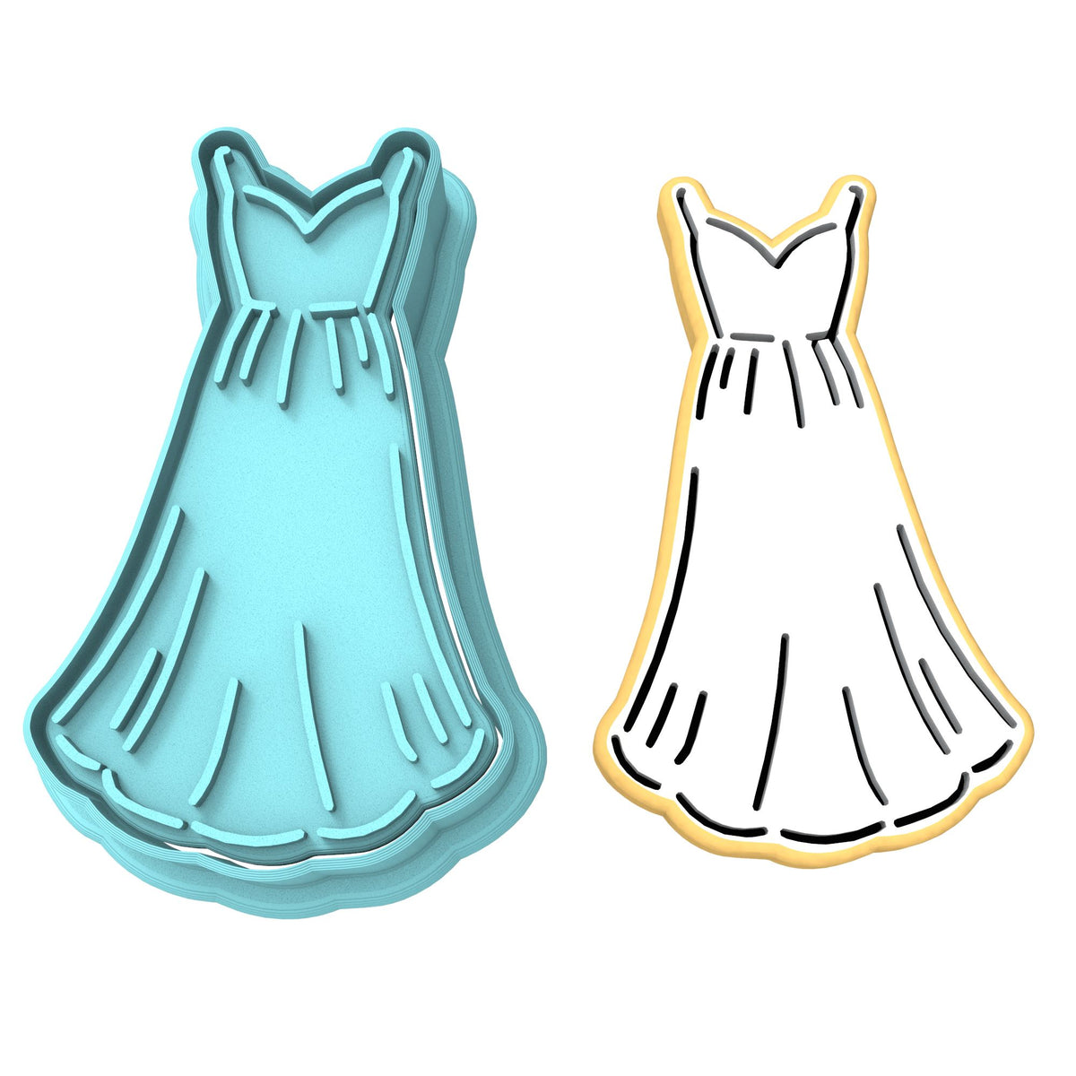 Dress Cookie Cutter | Stamp | Stencil #6