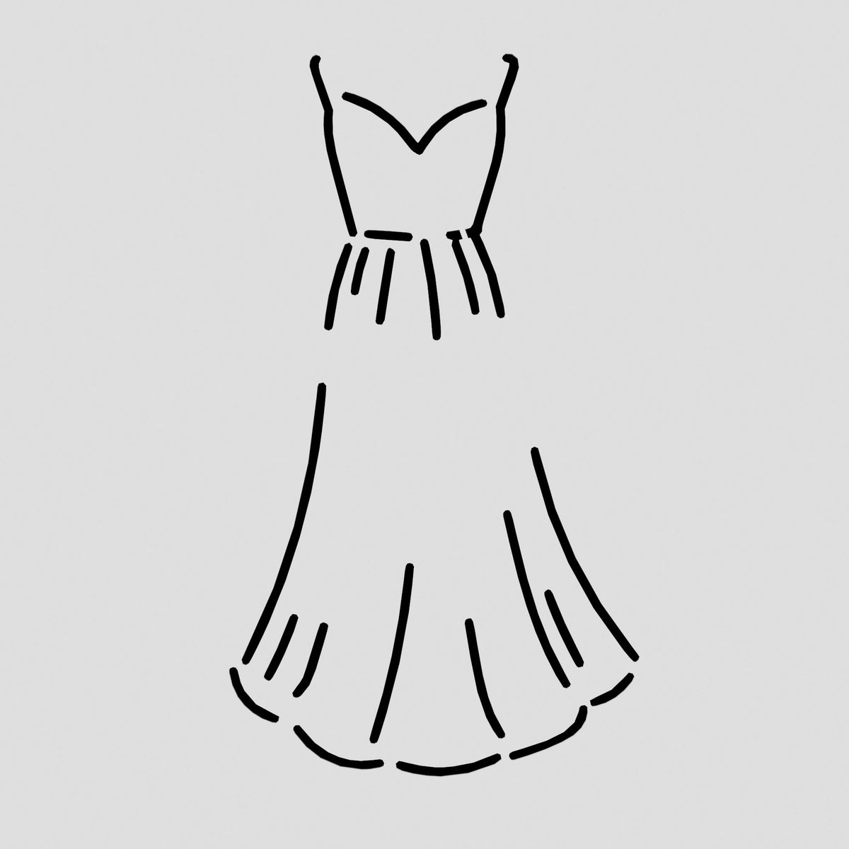 Dress Cookie Cutter | Stamp | Stencil #6