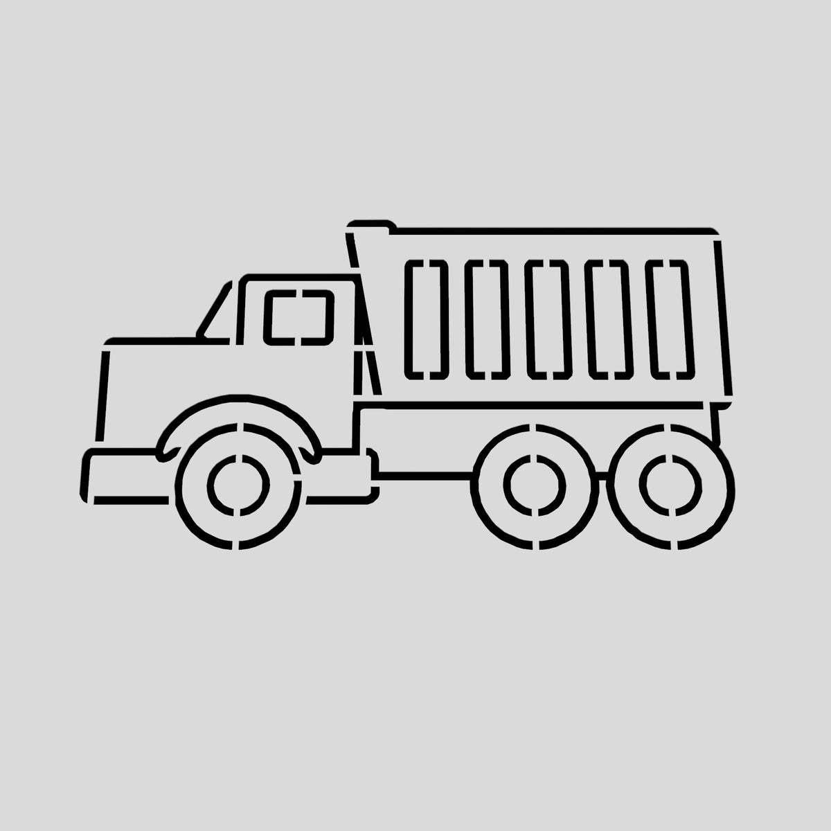 Dump Truck Cookie Cutter | Stamp | Stencil #2