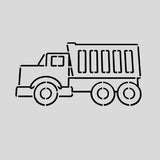 Dump Truck Cookie Cutter | Stamp | Stencil #2