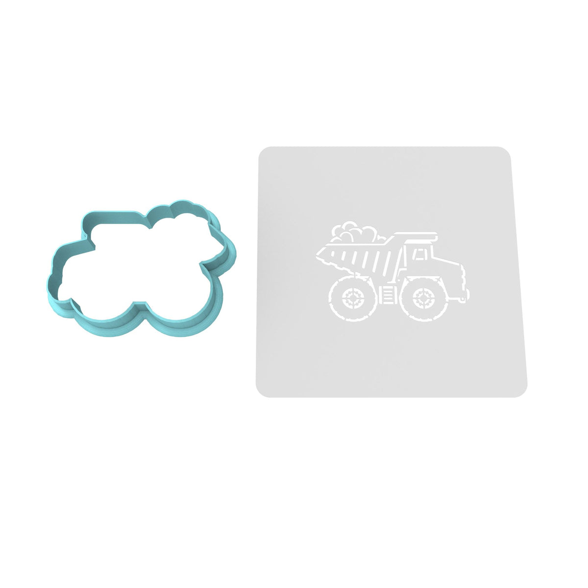 Dump Truck Hearts Cookie Cutter | Stamp | Stencil #1 Comic Book / Vehicles Cookie Cutter Lady 2 Inch Small Cupcake Cutter Only Yes