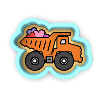 Dump Truck Hearts Cookie Cutter | Stamp | Stencil #1 Comic Book / Vehicles Cookie Cutter Lady 