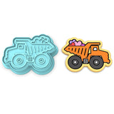 Dump Truck Hearts Cookie Cutter | Stamp | Stencil #1 Comic Book / Vehicles Cookie Cutter Lady 2 Inch Small Cupcake Cutter + Stamp No