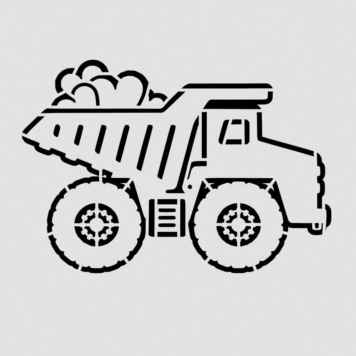 Dump Truck Hearts Cookie Cutter | Stamp | Stencil #1 Comic Book / Vehicles Cookie Cutter Lady 2 Inch Small Cupcake Stencil Only No