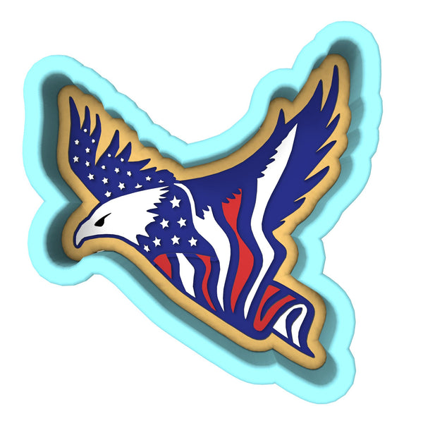 Eagle America Flag Cookie Cutter | Stamp | Stencil #1