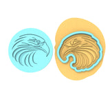 Eagle Head Cookie Cutter | Stamp | Stencil #2C Animals & Dinosaurs Cookie Cutter Lady MINI - 2 Inches (5cm) **BUNDLE** Cutter + Debosser 