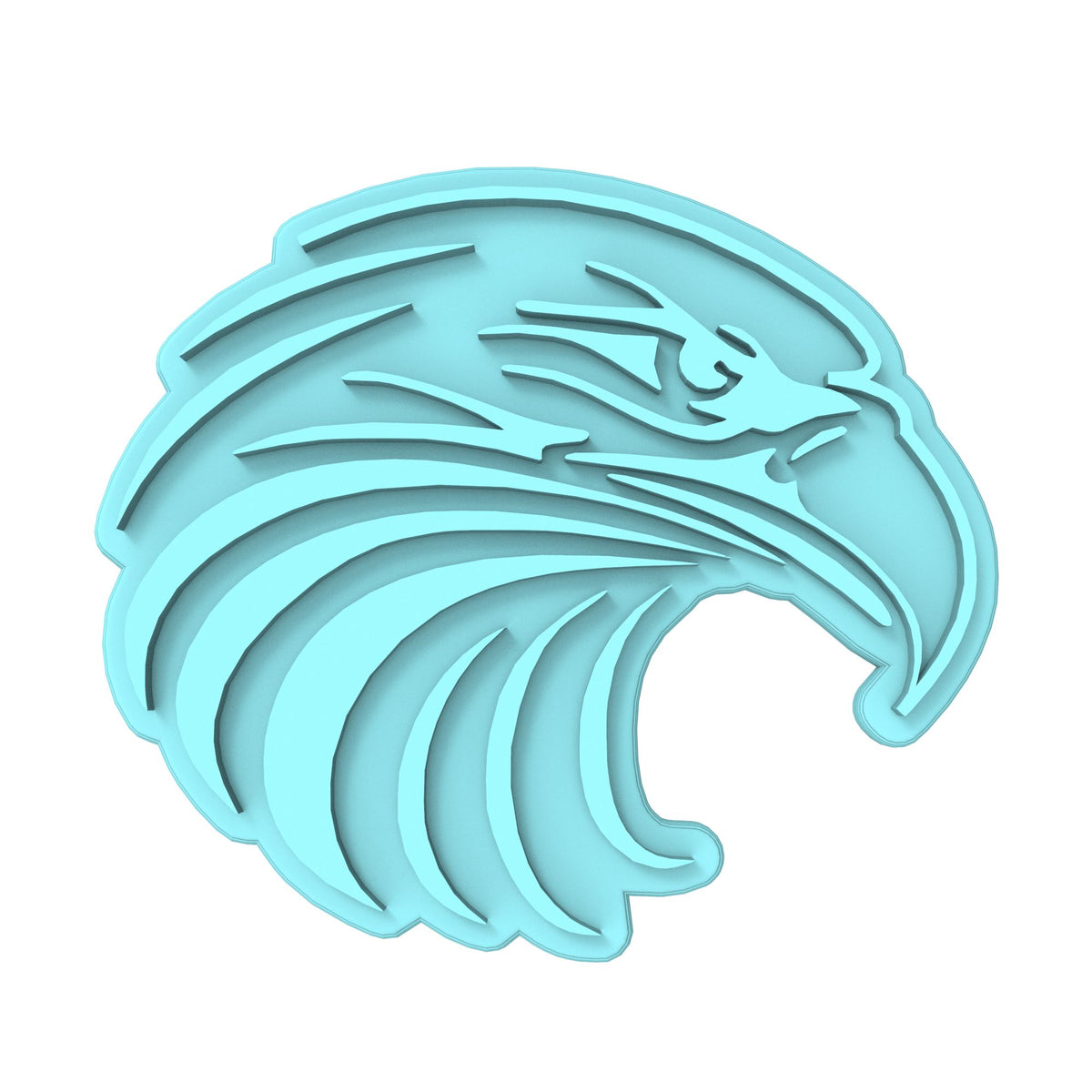 Eagle Head Cookie Cutter | Stamp | Stencil #2C Animals & Dinosaurs Cookie Cutter Lady MINI - 2 Inches (5cm) Stamp ONLY 
