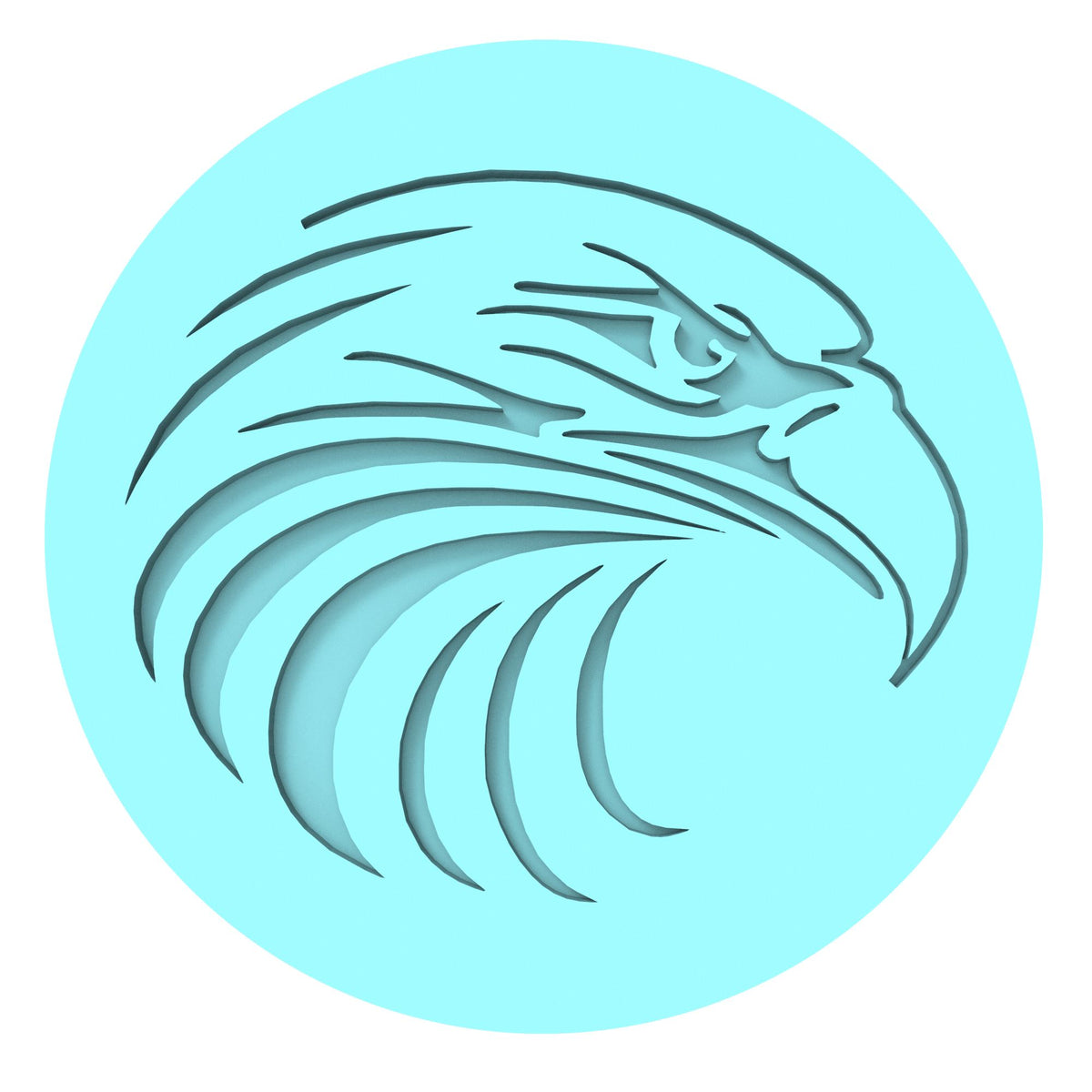 Eagle Head Cookie Cutter | Stamp | Stencil #2C Animals & Dinosaurs Cookie Cutter Lady MINI - 2 Inches (5cm) Debosser ONLY 