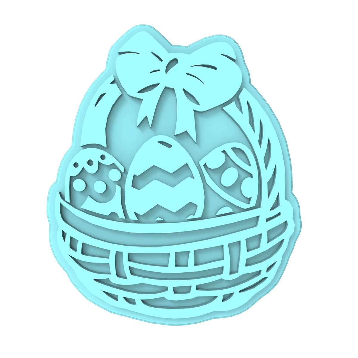 Easter Basket Cookie Cutter | Stamp | Stencil #1 Animals & Dinosaurs Cookie Cutter Lady MINI - 2 Inches (5cm) Stamp ONLY 
