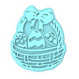 Easter Basket Cookie Cutter | Stamp | Stencil #1 Animals & Dinosaurs Cookie Cutter Lady MINI - 2 Inches (5cm) Stamp ONLY 