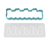 Easter Bunny Cake Border Cookie Cutter | Stamp | Stencil