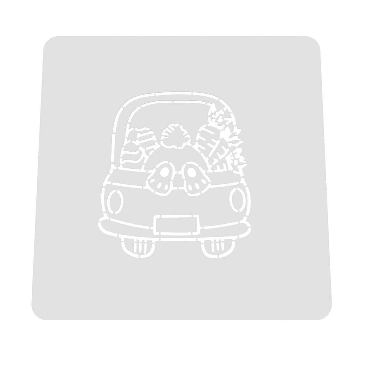 Easter Bunny Truck Blank Plate Cookie Cutter | Stamp | Stencil #1 Animals & Dinosaurs Cookie Cutter Lady MINI - 2 Inches (5cm) Stencil ONLY 