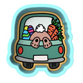 Easter Bunny Truck Blank Plate Cookie Cutter | Stamp | Stencil #1 Animals & Dinosaurs Cookie Cutter Lady 