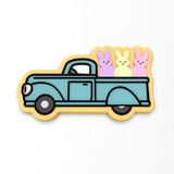 Easter Bunny Truck Cookie Cutter | Stamp | Stencil #1
