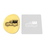 Easter Bunny Truck Cookie Cutter | Stamp | Stencil #1