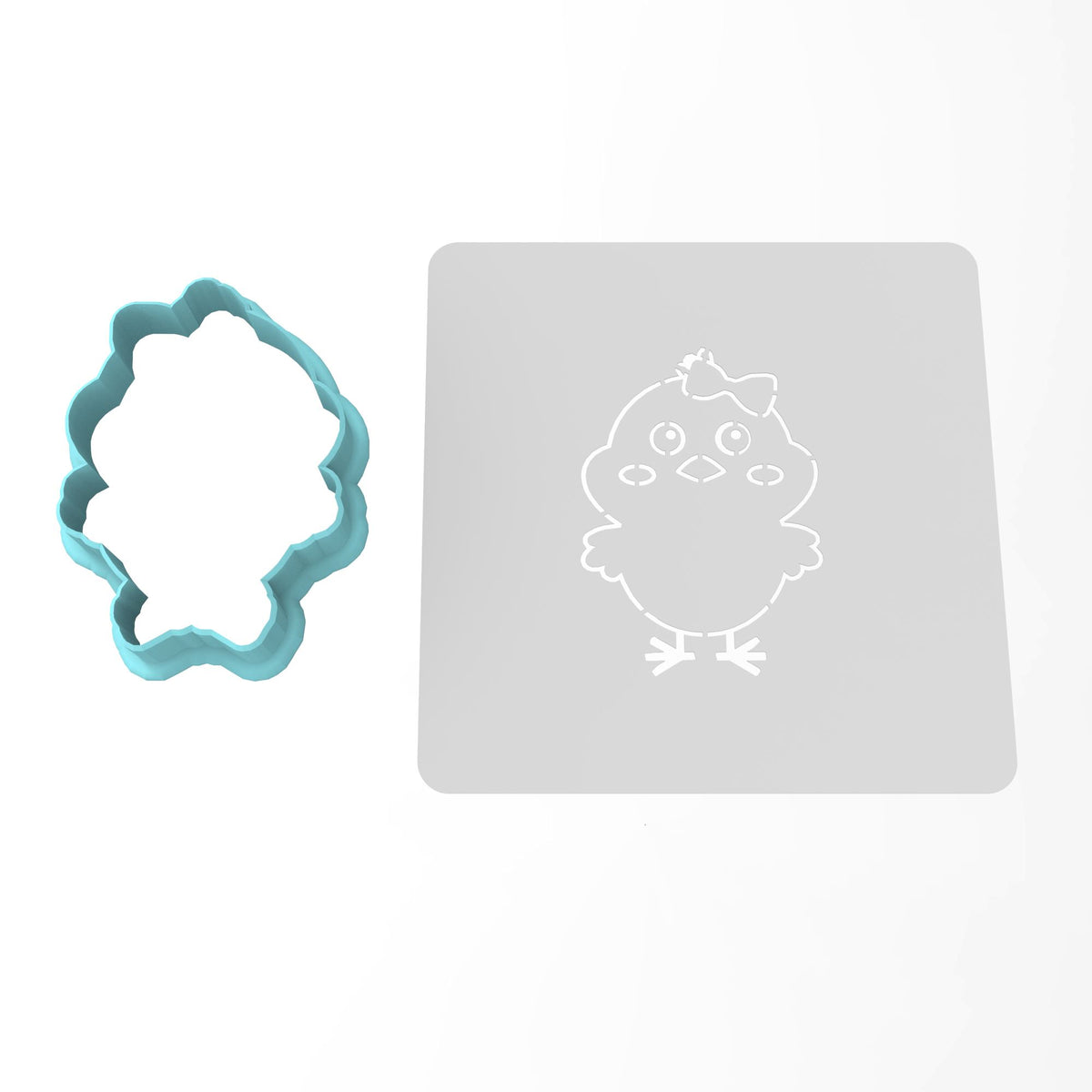 Easter Chick Girl Cookie Cutter | Stamp | Stencil #1