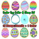 Easter Egg Cookie Cutter Set of 10 Easter / Spring / Flower Cookie Cutter Lady 