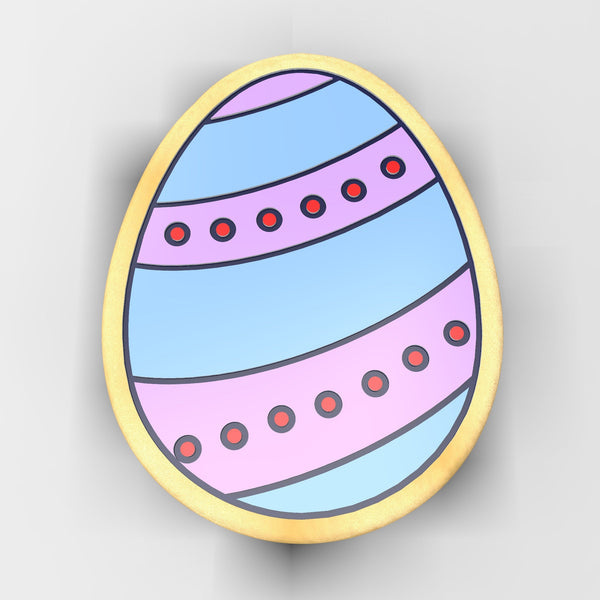Easter Egg Cookie Cutter  Stamp & Outline #10