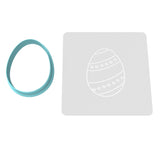 Easter Egg Cookie Cutter  Stamp & Outline #10