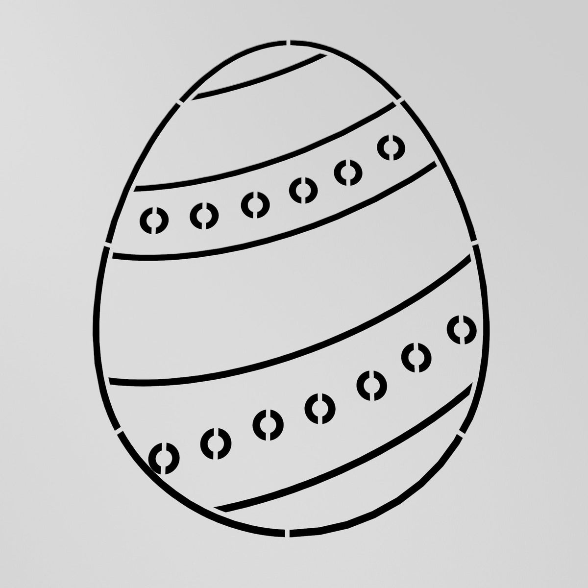 Easter Egg Cookie Cutter  Stamp & Outline #10