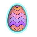 Easter Egg Cookie Cutter  Stamp & Outline #2